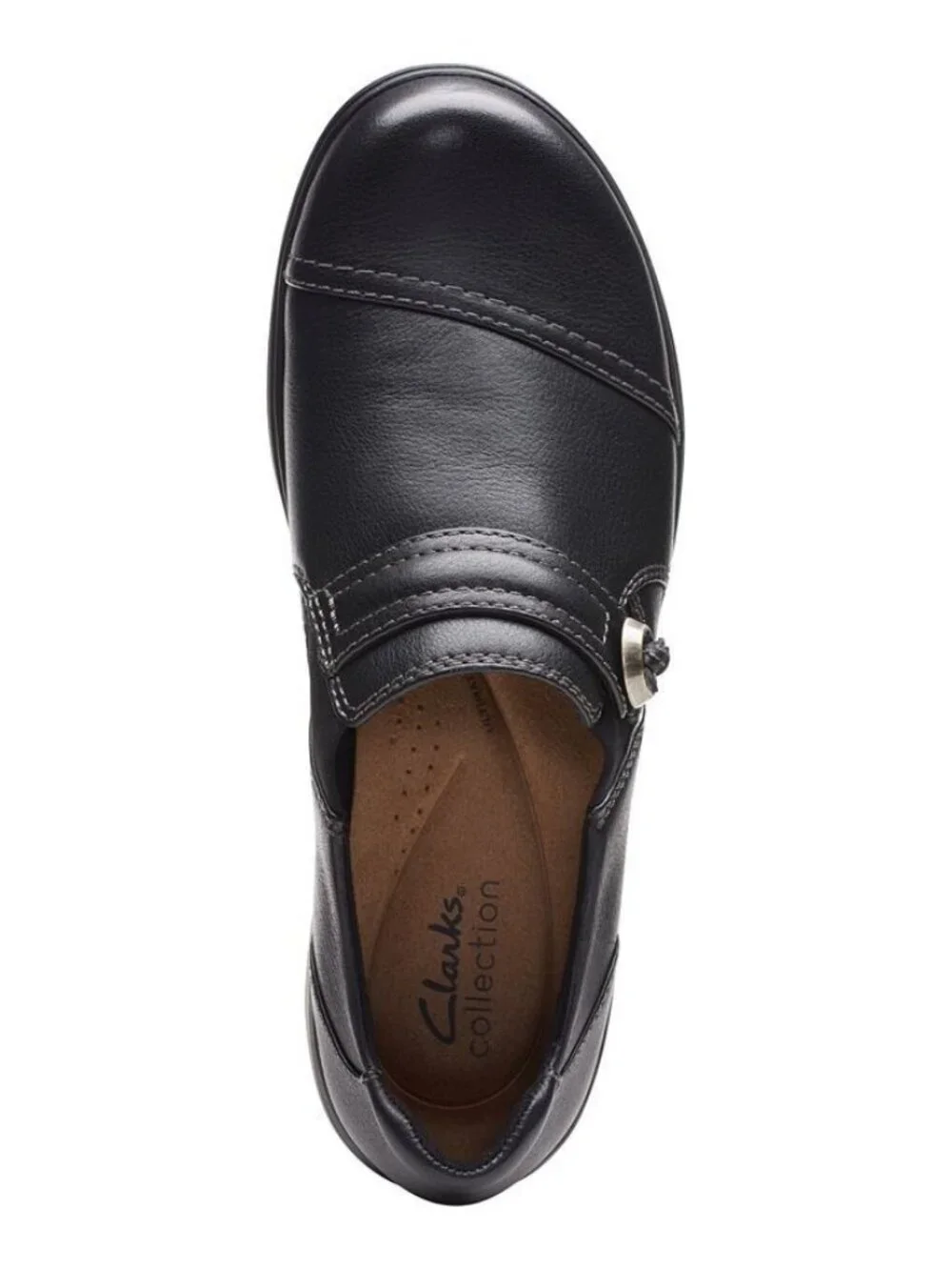 Clarks Carleigh Pearl Slip-On Loafer Women's Size 12M Black Leather Closed Toe
